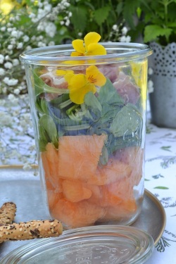 lunch jar melon jambon