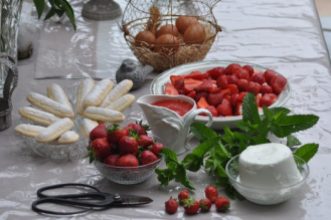 boudoirs, mascarpone et fraises