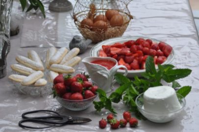 boudoirs, mascarpone et fraises
